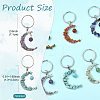7Pcs Natural & Synthetic Mixed Stone Keychains KEYC-FS00049-3