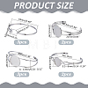 10Pcs 4 Styles Brass Cuff Bangle Making MAK-ME0001-12-2