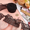 2 Layer Polyester Pleated Lace Trim OCOR-WH0088-46B-3