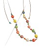 Adjustable Porcelain Colorful Beaded Necklaces WG2602A-01-2