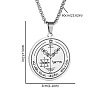 Alloy Gothic Wealth Pentacle of Jupiter Magic Circle Pendant Necklaces for Men WG0D1B4-04-1