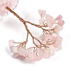 Natural Rose Quartz Chips Tree of Life Decorations DJEW-B013-01F-2