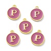 Golden Plated Alloy Enamel Charms ENAM-XCP0001-13P-2