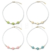 Ocean Sea Animals Synthetic Turquoise & Natural Cultured Freshwater Pearl & Glass Seed Beaded Necklaces for Women NJEW-JN06127-02-2