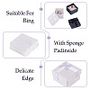 12Pcs 2 Colors Square Paper Jewelry Ring Gift Storage Boxes CON-TA0001-18-5