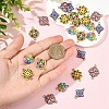 25Pcs 5 Colors 3D Printed Alloy Connector Charms FIND-YW0011-78-4