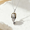 Duo Tone Alloy & Brass 3D Mermaid Pendant Necklaces for Women WGFCFC6-01-3