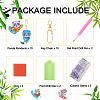 2 Sets 2 Style DIY Diamond Painting Sporting Panda Keychain Kits DIY-TA0003-80-13