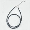 Vintage Unisex Natural Obsidian Beaded Necklaces FL7181-1-1