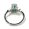 Oval Natural Amazonite Rings RJEW-Q818-01P-01A-4