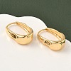 Brass Oval Hoop Earrings EJEW-D337-13G-2