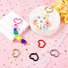 6Pcs Heart Alloy Spring Gate Rings FIND-TA0011-14A-6