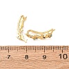Brass Pave Cubic Zirconia Stud Crawler Earrings KK-CBAA351-20G-02-5