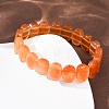 Dyed & Heated Natural Carnelian Faceted Beaded Stretch Bracelets for Women BJEW-K251-07P-3