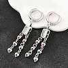 Brass Micro Pave Cubic Zirconia Chandelier Earrings KK-CBA8324-15P-1