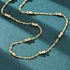 304 Stainless Steel Bone Rope Chain Necklaces NJEW-C073-05G-1