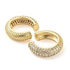 Brass Micro Pave Cubic Zirconia Cuff Earrings for Women EJEW-D086-05G-2