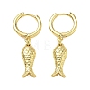 Brass Hoop Dangle Earrings for Women EJEW-A167-16G-4