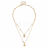 Brass Double Layer Necklaces NJEW-JN02941-01-2