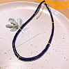 Natural Lapis Lazuli Heishi Graduated Beaded Necklaces JO0051-6-1