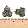 Brass Resin Pendants KK-C158-04A-G-3