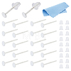 925 Sterling Silver Flat Pad Stud Earring Findings STER-DC0001-57C-1