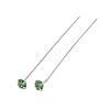 Brass Micro Pave Cubic Zirconia Stud Earring Findings CU-CBA4618-01P-05-1