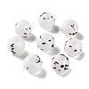 Spray Painted ABS Plastic European Beads KY-G033-01B-01-1