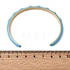 304 Stainless Steel Enamel Cuff Bangles for Women BJEW-D408-10G-3