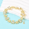 Bear Brass Micro Pave Cubic Zirconia Link Chain Bracelets for Women BJEW-K248-05G-4