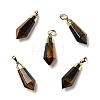 Natural Mixed Stone Pointed Pendants G-P474-02G-2