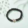 Natural Lava Rock Beaded Stretch Bracelet BJEW-JB08294-03-2