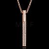 Romantic Real Rose Gold Plated Eco-Friendly Tin Alloy Czech Rhinestone Bar Necklaces NJEW-BB08063-RG-2