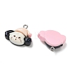 Opaque Resin & Glitter Powder Pendants RESI-B044-16P-2