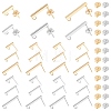 36Pcs 6 Style 304 Stainless Steel Stud Earring Findings STAS-DC0001-41-1