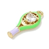 Brass Micro Pave Cubic Zirconia Pendants KK-I476-27G-02-2