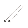 Brass Micro Pave Cubic Zirconia Stud Earring Findings CU-CBA4618-01P-08-1