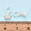 925 Sterling Silver Flower Charms STER-T009-11S-4