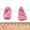 Electroplated Natural Druzy Agate Beads Strands G-N0259-04-2