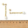 304 Stainless Steel Paperclip Stud Dangle Earring for Women EJEW-JE07186-5