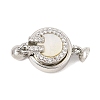 Brass Micro Pave Clear Cubic Zirconia Magnetic Clasps KK-C066-22P-1