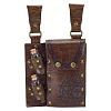 Rectangle PU Leather Medieval Waist Belt Bag with 2Pcs Glass Potion Bottles AJEW-WH0696-581A-1