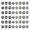 48Pcs 8 Styles Tibetan Style dZi Beads G-TA0003-33-2