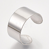 304 Stainless Steel Cuff Rings STAS-T045-22B-P-3