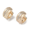 Clear Cubic Zirconia Huggie Hoop Earrings EJEW-L292-011G-1