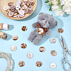 50Pcs Natural Shell Buttons BUTT-ME0001-24A-5