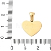 304 Stainless Steel Pave Natural White Shell Heart with Initial Slice Pendants STAS-R168-25G-F-3