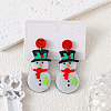 Christmas Acrylic Dangle Stud Earrings FS-WGF523C-01-1