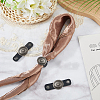 6Pcs Alloy with Imitation Leather Scarf Clips AJEW-CL0004-82A-4