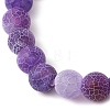 Natural Weathered Agate Beads Stretch Bracelets for Women BJEW-JB11412-02-4